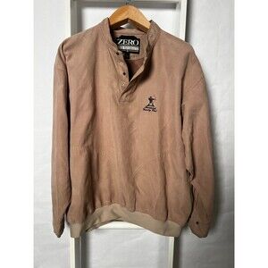 Golf Pullover Jacket Sherwood Country Club Mens L Beige Zero Restriction Lg Slv
